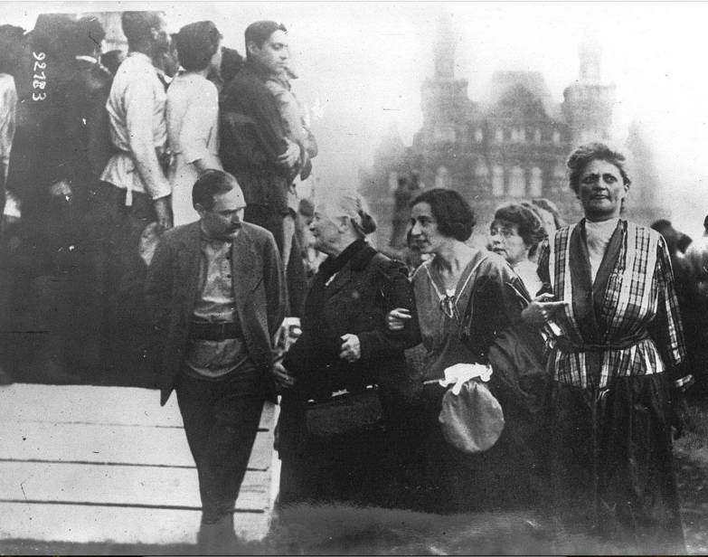 Clara Zetkin e suas companheiras na II Congresso Internacional das Mulheres Comunistas, Moscou, 1921 - Reprodução