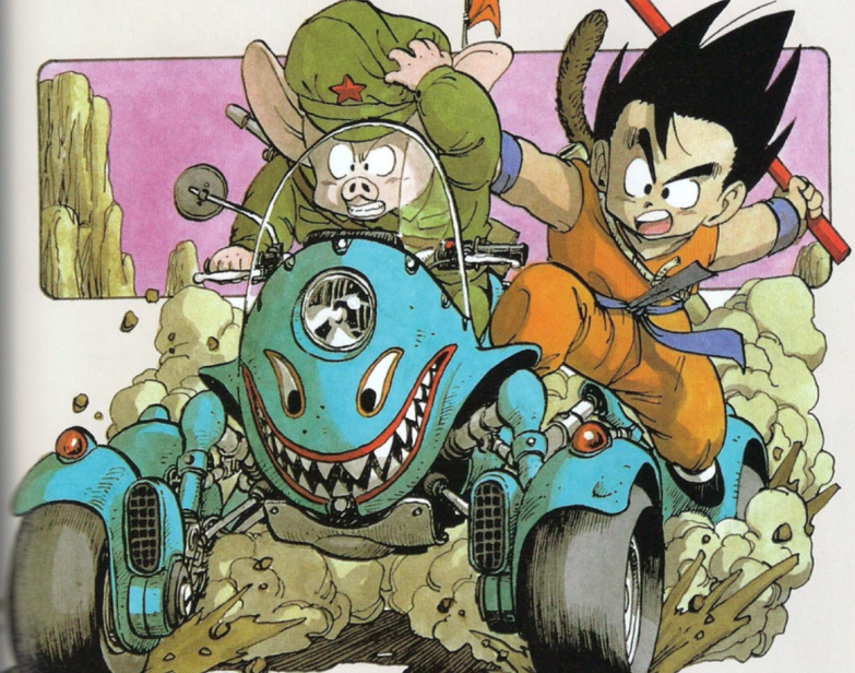 Oolong e Goku na primeira série de Dragon Ball. (Reprodução)
