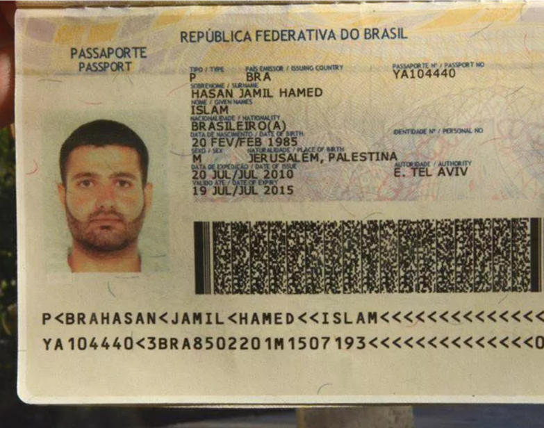 Passaporte brasileiro de Islam Hamed [Arquivo pessoal]