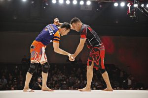 Luta de Jiu-Jitsu brasileiro no Long Beach Convention Center, na Califórnia, em 22 de novembro de 2014. (Chad Matthew Carlson / Sports Illustrated / Getty Images)