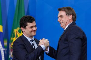 Sergio Moro e Jair Bolsonaro. Foto de Carolina Antunes