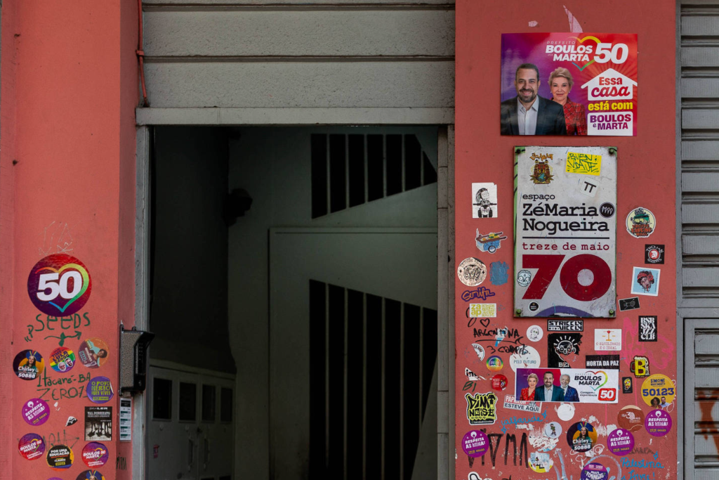 Casa no Bixiga (Bela Vista), em São Paulo, onde Boulos teve maior votação proporcional. Foto de Adriano Vizoni / Folhapress