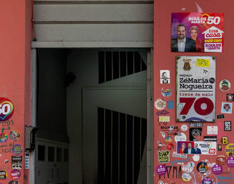 Casa no Bixiga (Bela Vista), em São Paulo, onde Boulos teve maior votação proporcional. Foto de Adriano Vizoni / Folhapress